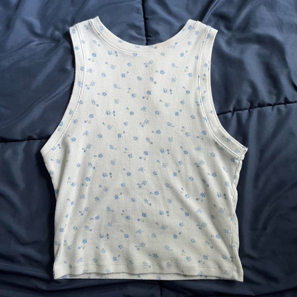Hollister Blue Floral Tank Top